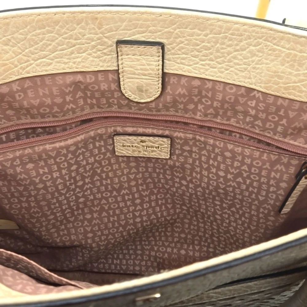 KATE SPADE Perri Lane Lynne Tote Ivory Leather